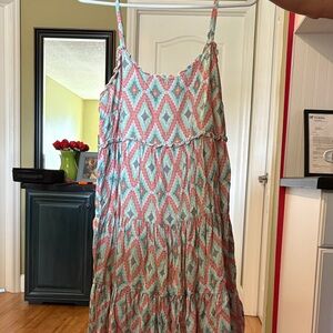 Colorful Geometric Patterned Dress